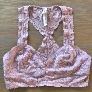 Free People Galloon Lace Racerback Lavender